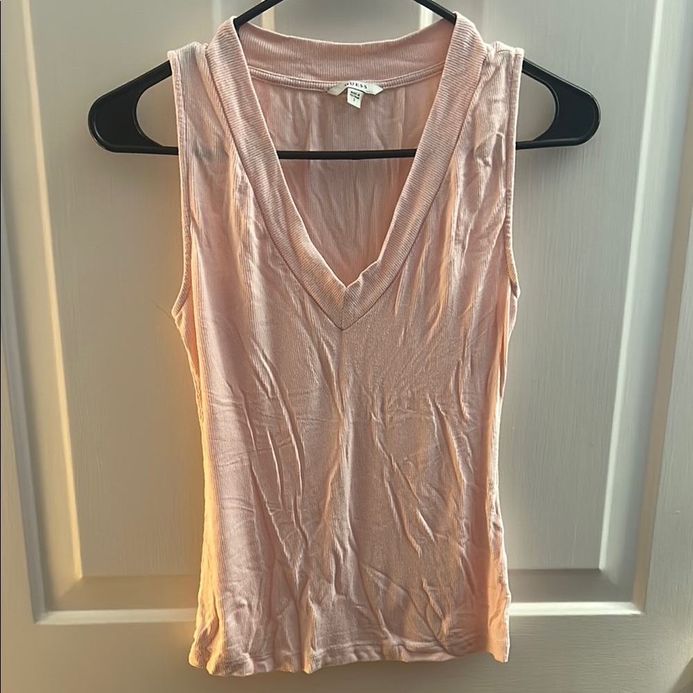 Guess Pink Fitted Tank Top